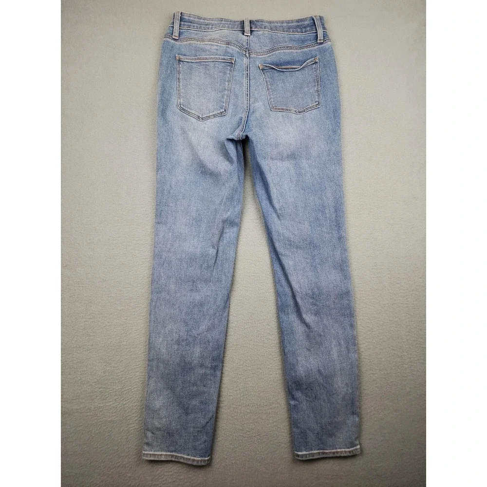 Talbots Skinny Jeans Womens 8 Blue Light Wash Mid Rise Stretch Denim Casual